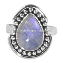 Rainbow Moonstone Gemstone 925 Sterling Silver Ring Jewelry